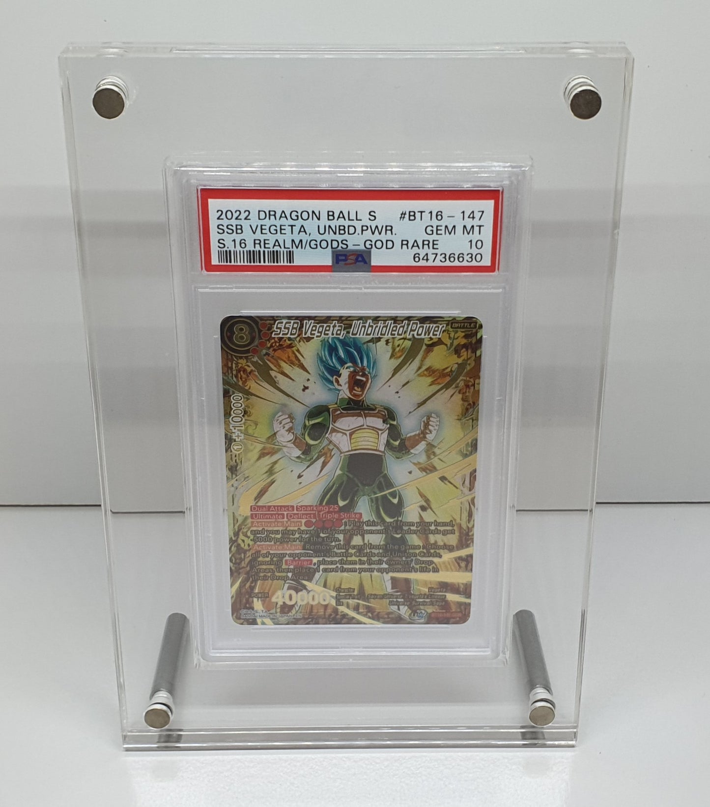 SINGLE GRADED CARD ACRYLIC DISPLAY FRAME MAGNETIC MODEL FOR PSA, CGC, TCG AND ARK GRADED CARDS