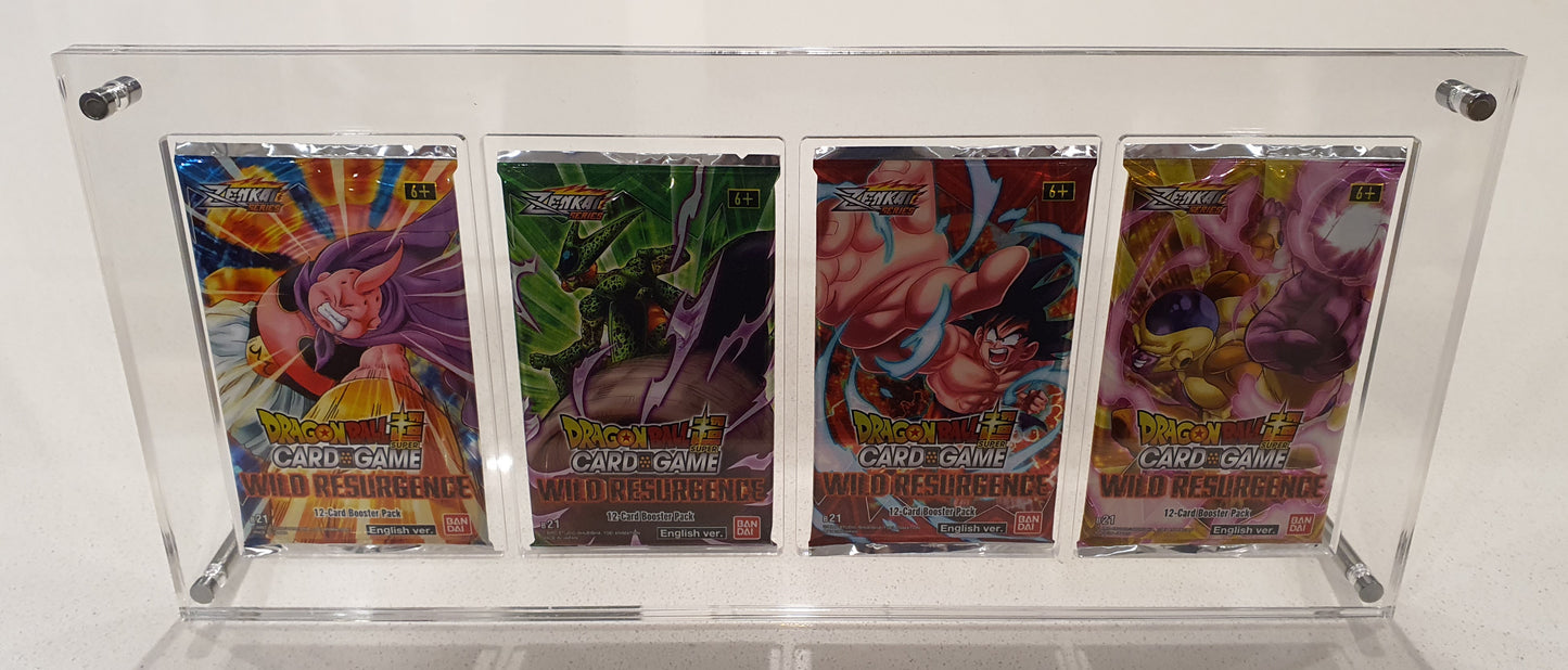 DRAGON BALL SUPER BOOSTER PACK QUAD ACRYLIC DISPLAY FRAME SECURE FIT MODEL FRAME ONLY