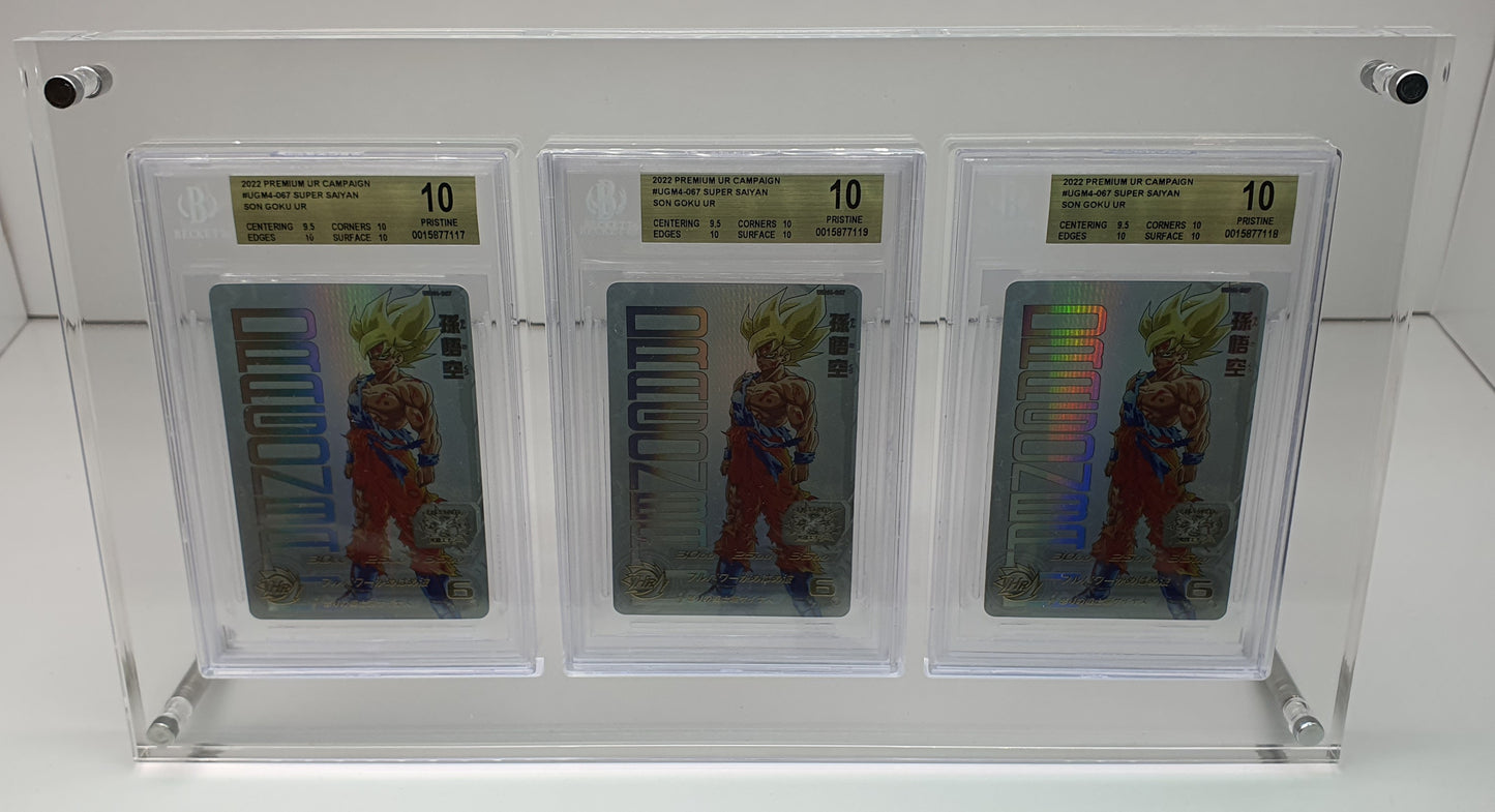 BGS TRIPLE GRADED CARD ACRYLIC DISPLAY FRAME SECURE FIT MODEL