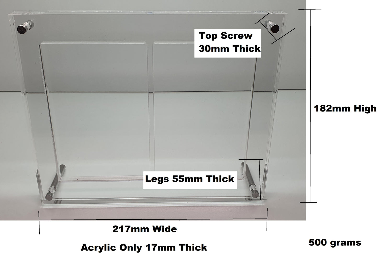 BGS DOUBLE GRADED CARD ACRYLIC DISPLAY FRAME SECURE FIT MODEL