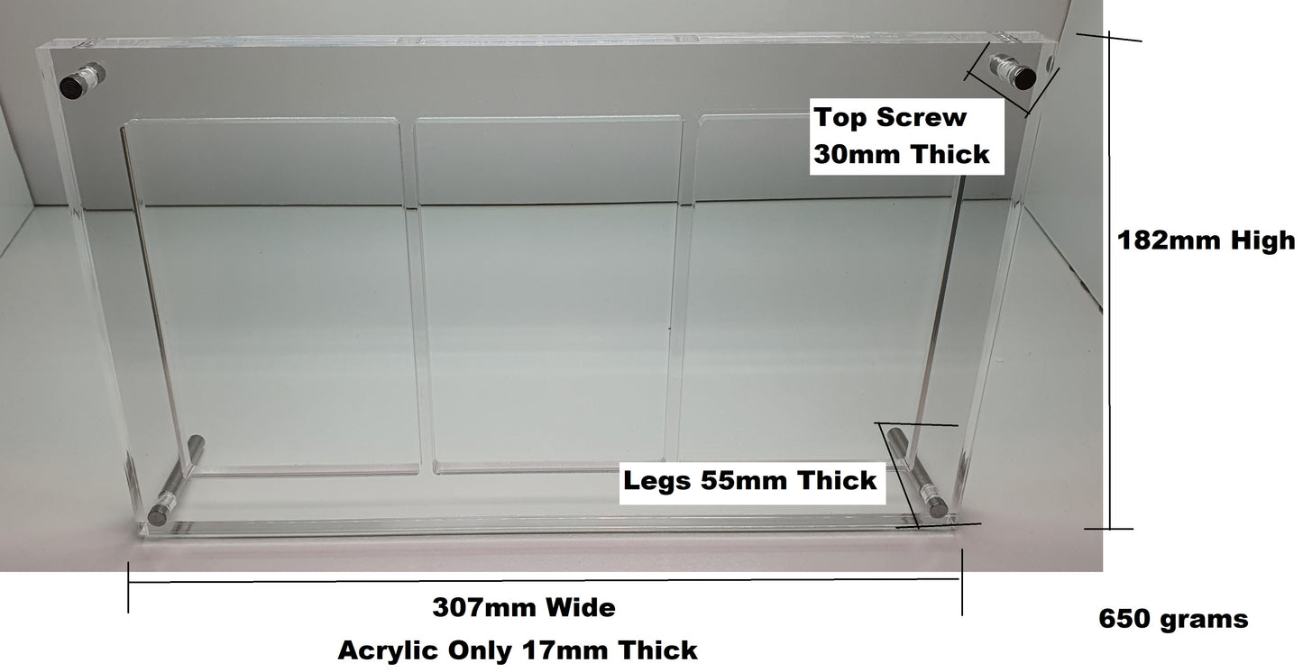 BGS TRIPLE GRADED CARD ACRYLIC DISPLAY FRAME SECURE FIT MODEL